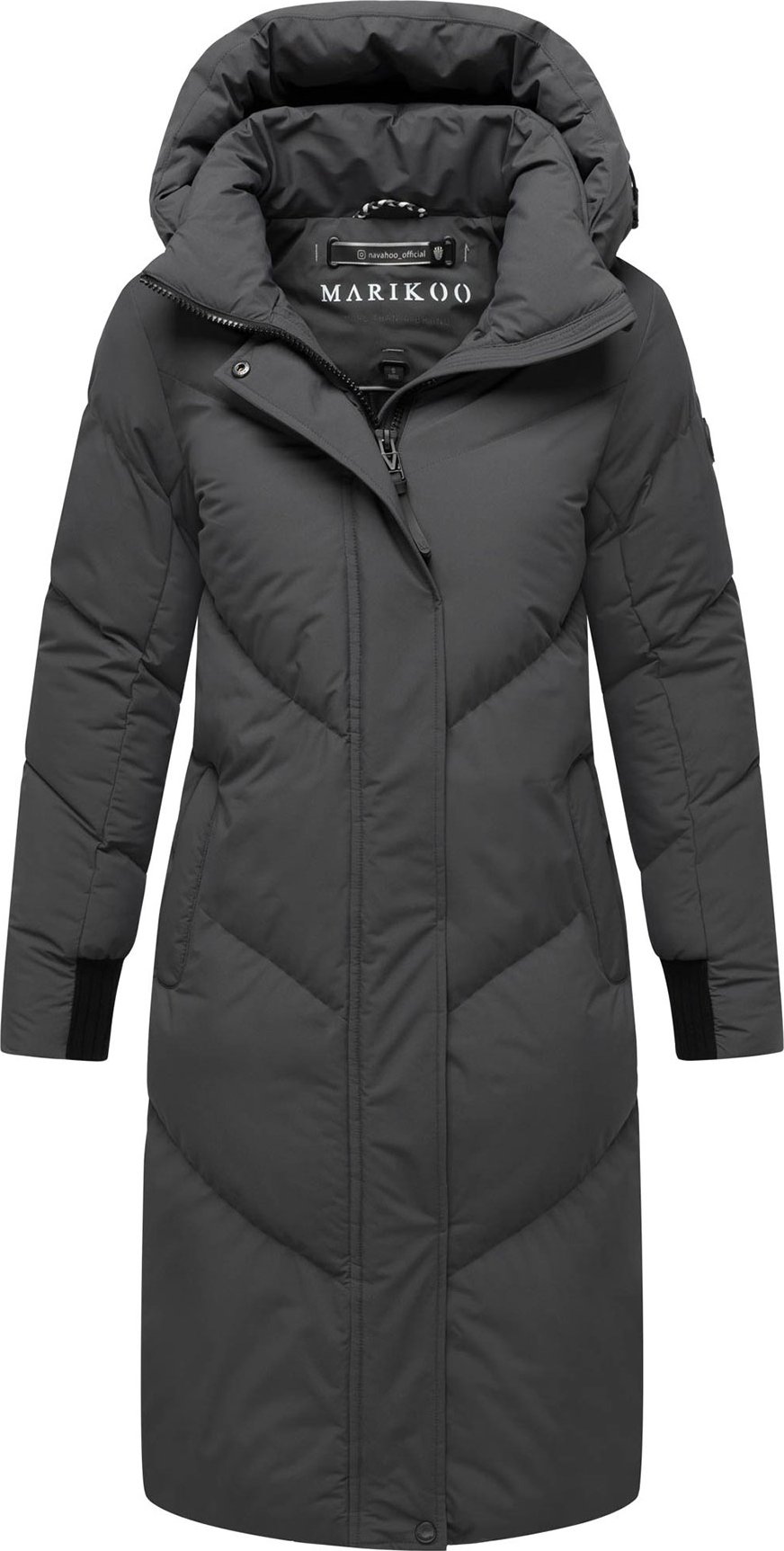 Marikoo Damen Steppmantel Teonaa mit Kapuze & sportlich-elegantem Look