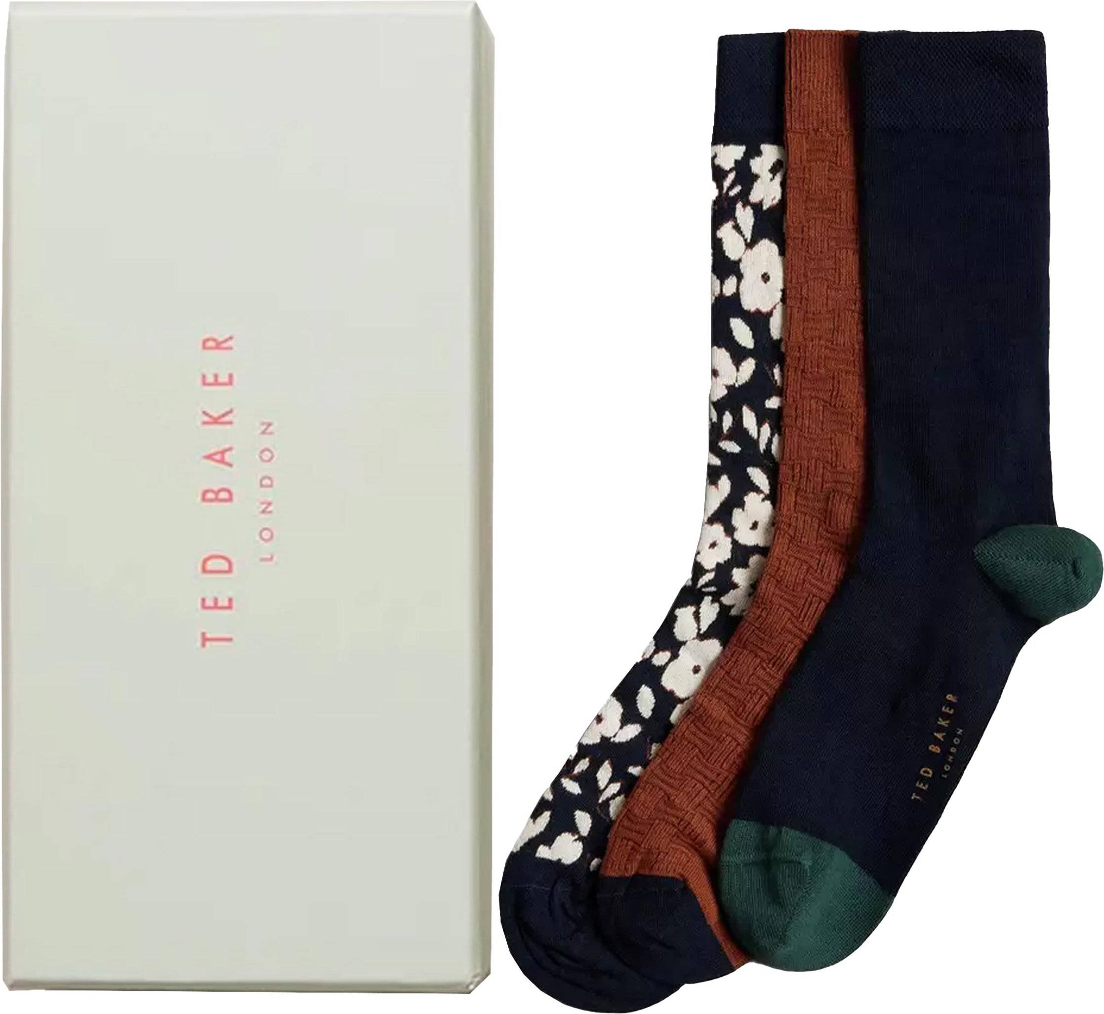 Ted Baker | Herren Crew Socken 3er Pack Geschenkset - BECOOLS