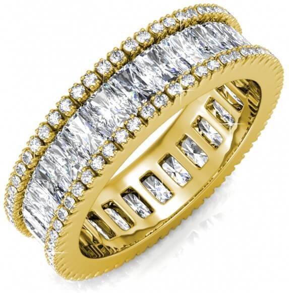 Glamour Lock Ring - Gold und Kristall