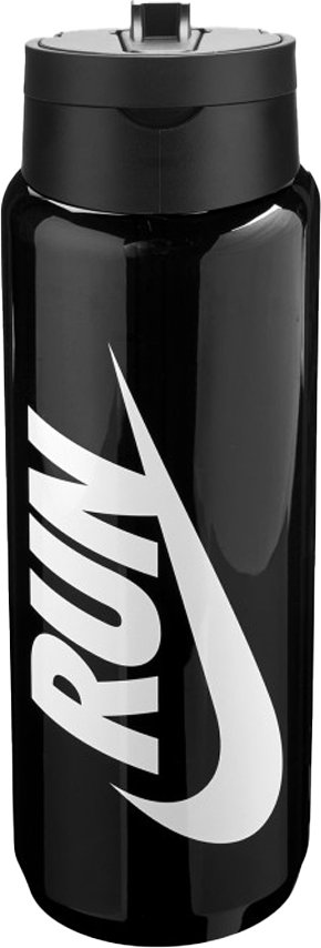 Nike - "TR Renew Recharge Run" Wasserflasche, Trinkhalm, 680ml (Schwarz)