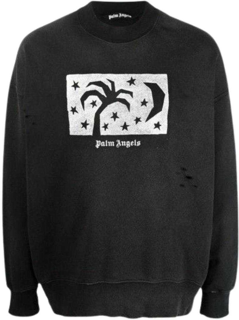 Palm Angels Herren Nachthimmel Sweatshirt (Schwarz)