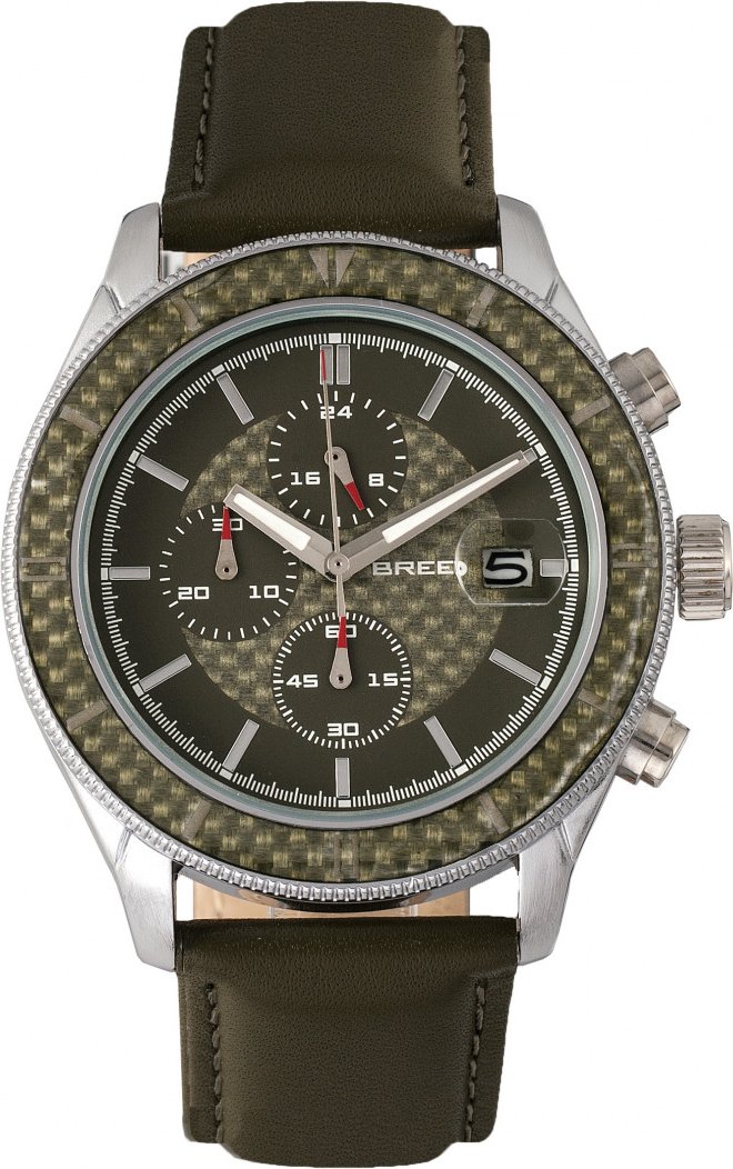 Breed Maverick Chronograph Lederarmbanduhr mit Datum