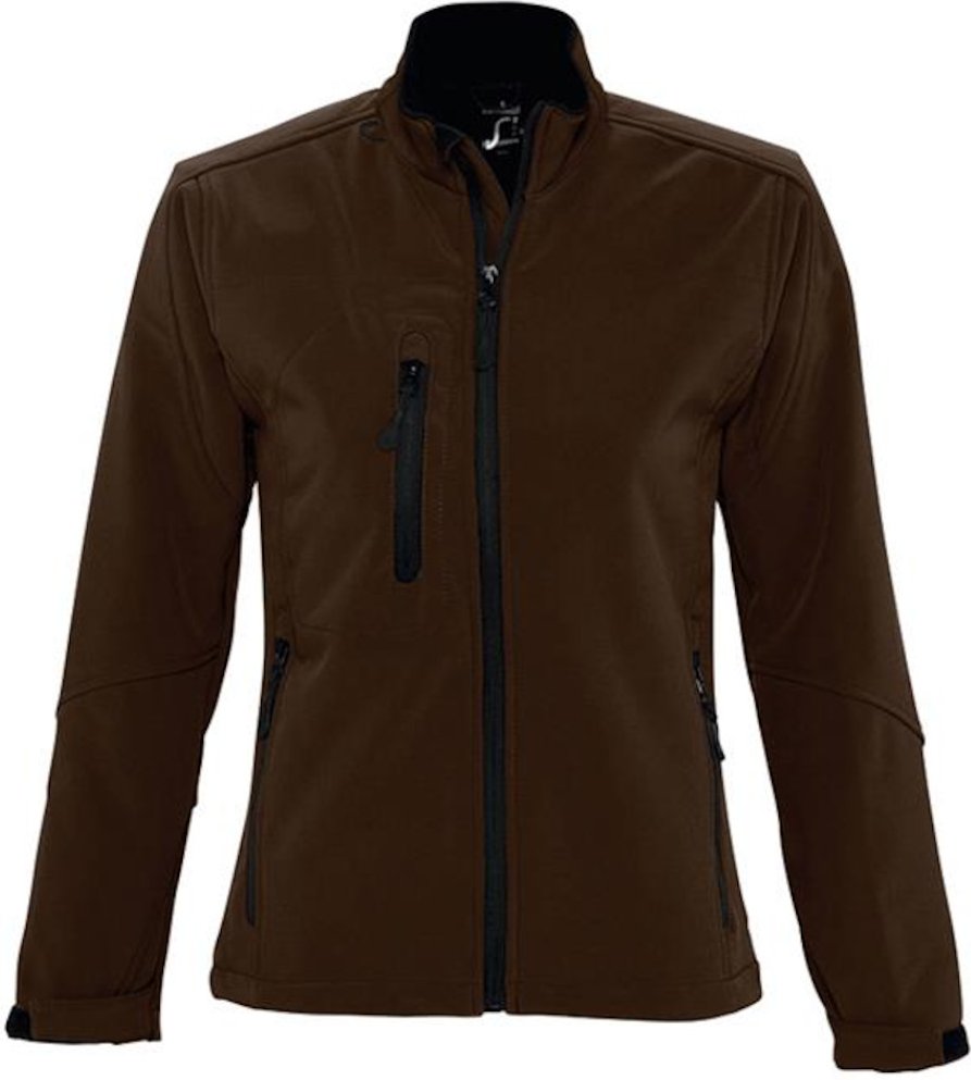 SOLS Womens/Ladies Roxy Soft Shell Jacket (atmungsaktiv, winddicht und wasserabweisend) (Dark Chocolate)