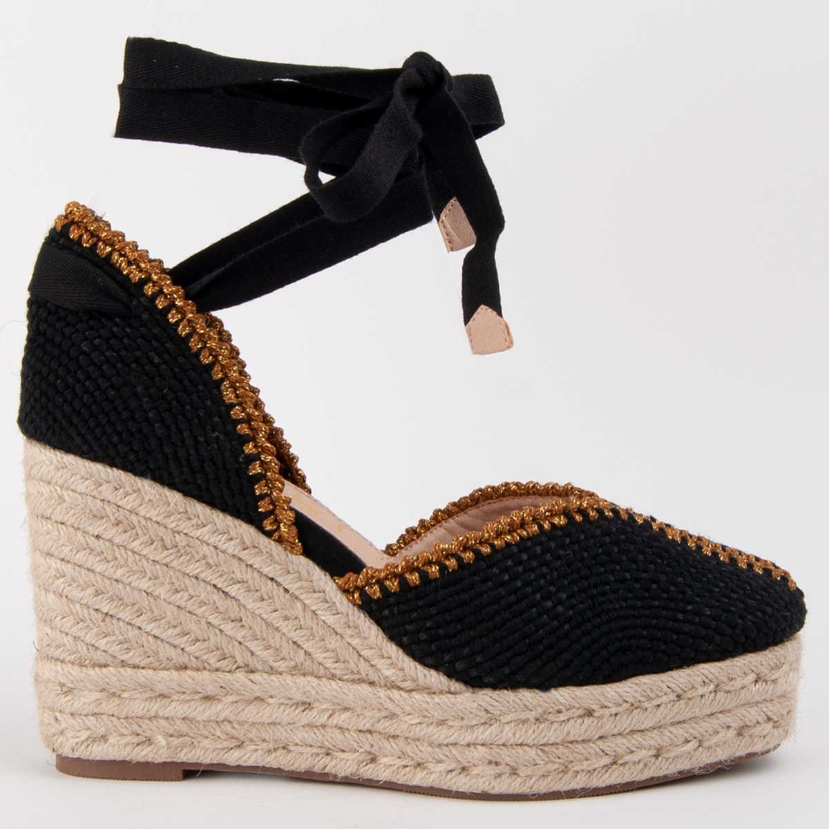 Montevita Espadrille Mit Keilabsatz Balenci12 Schwarz