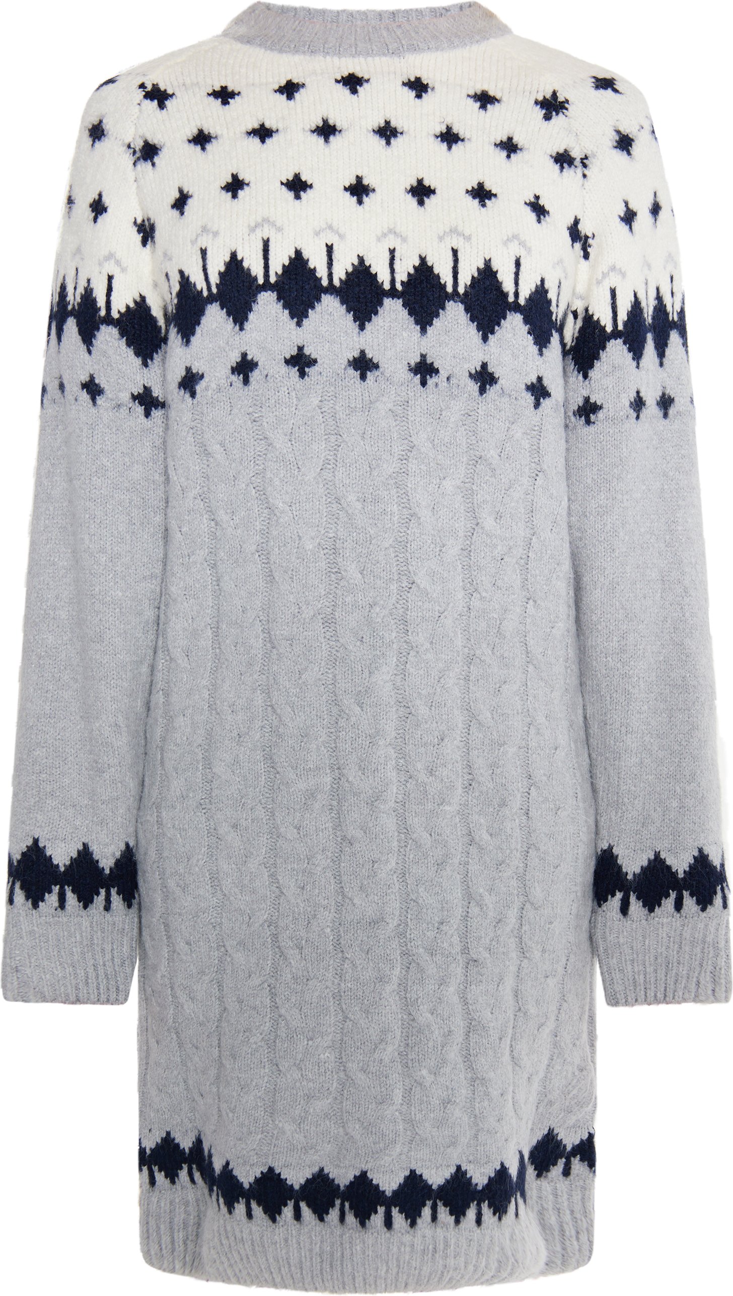 usha Strickkleid Damen Grau Mehrfarbig