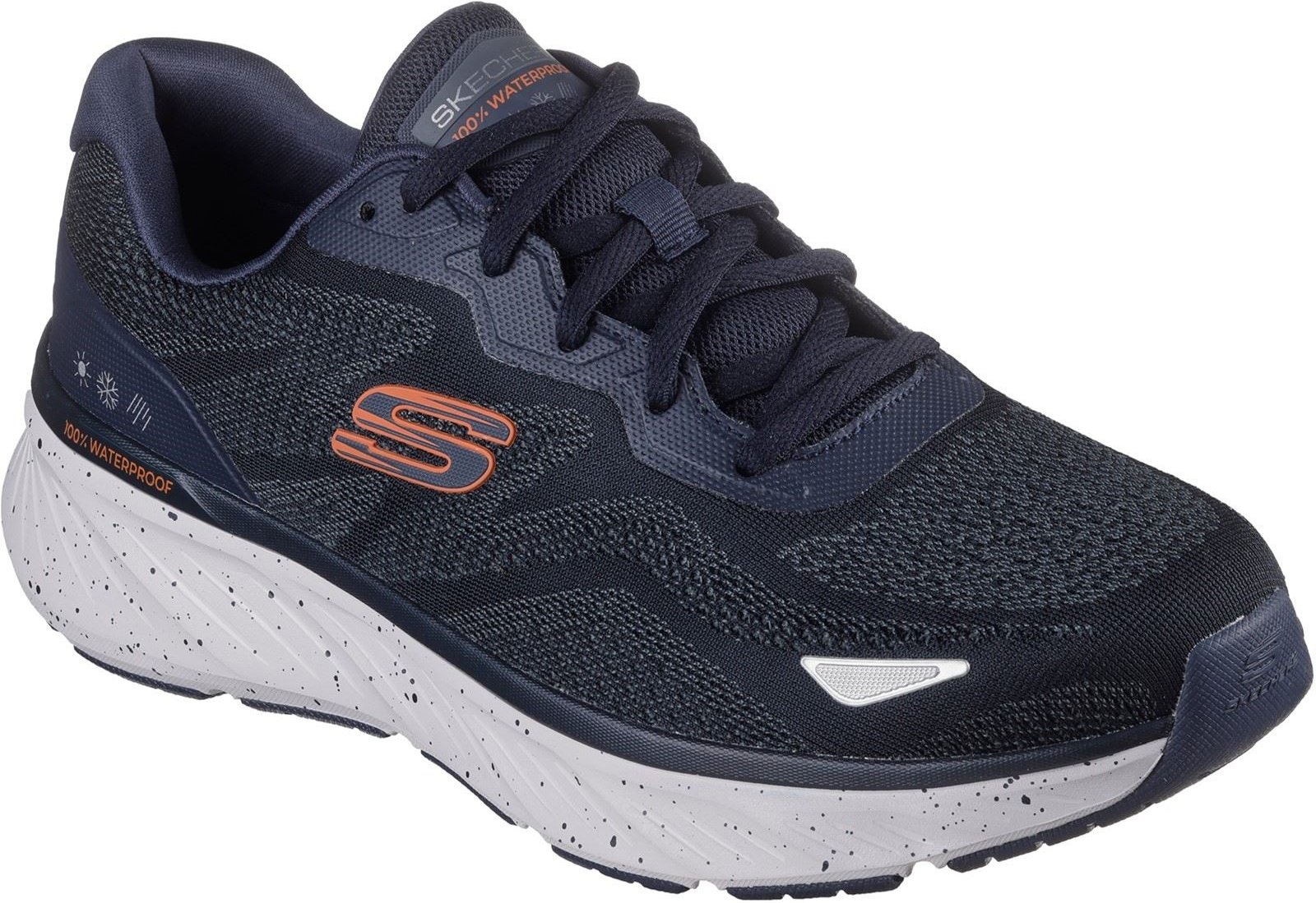 Thumbnail - Skechers Edgeride Konzo Herren Textil Sneaker In Marineblau/orange