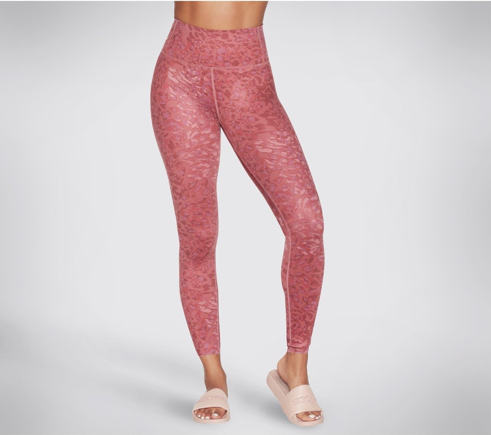 Skechers Performance Go Sculpt HW Leopard Leggings aus Polyester für Damen - Pink