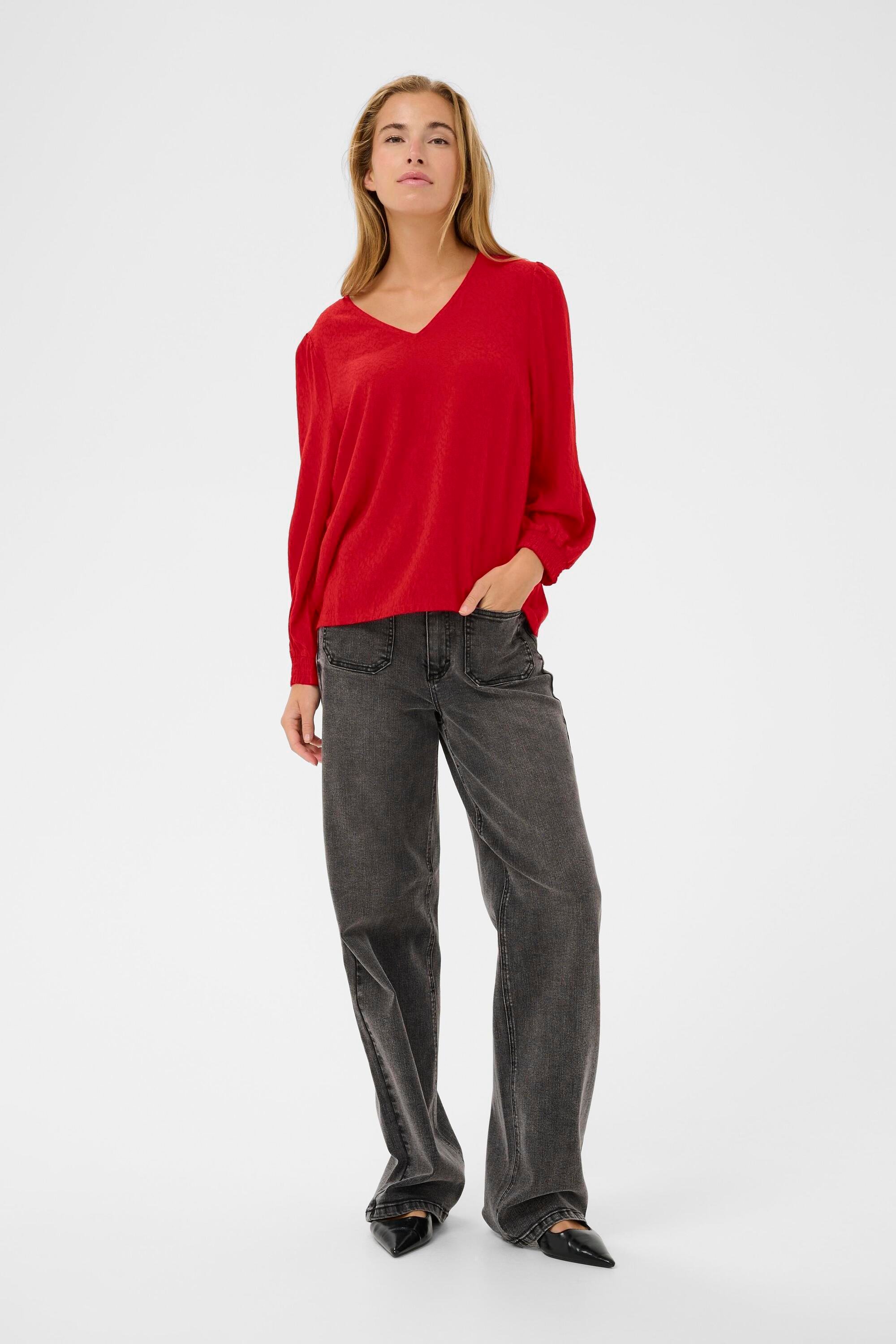 Langarm-Bluse KApippa Langarm-Bluse Regular fit red