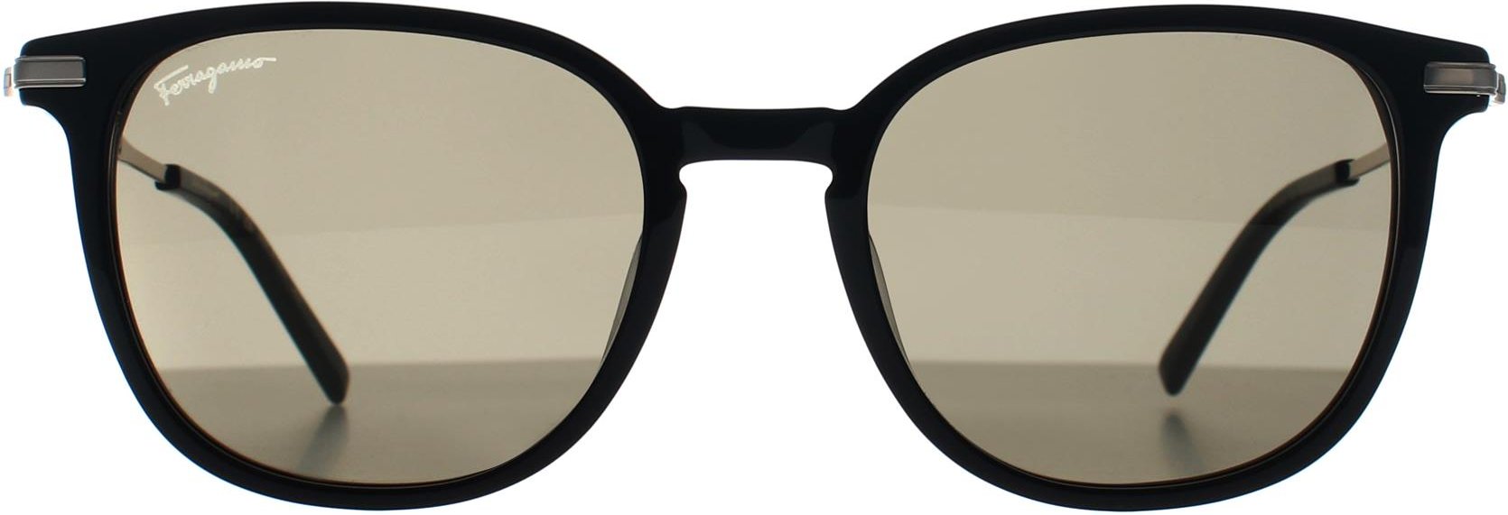 Salvatore Ferragamo Rund Herren Schwarz Grün Grau SF1015S