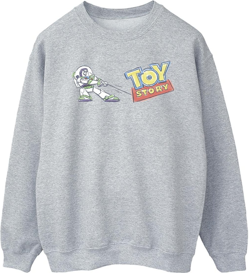 Disney - "Toy Story Buzz Pulling Logo" Sweatshirt für Herren (Grau)