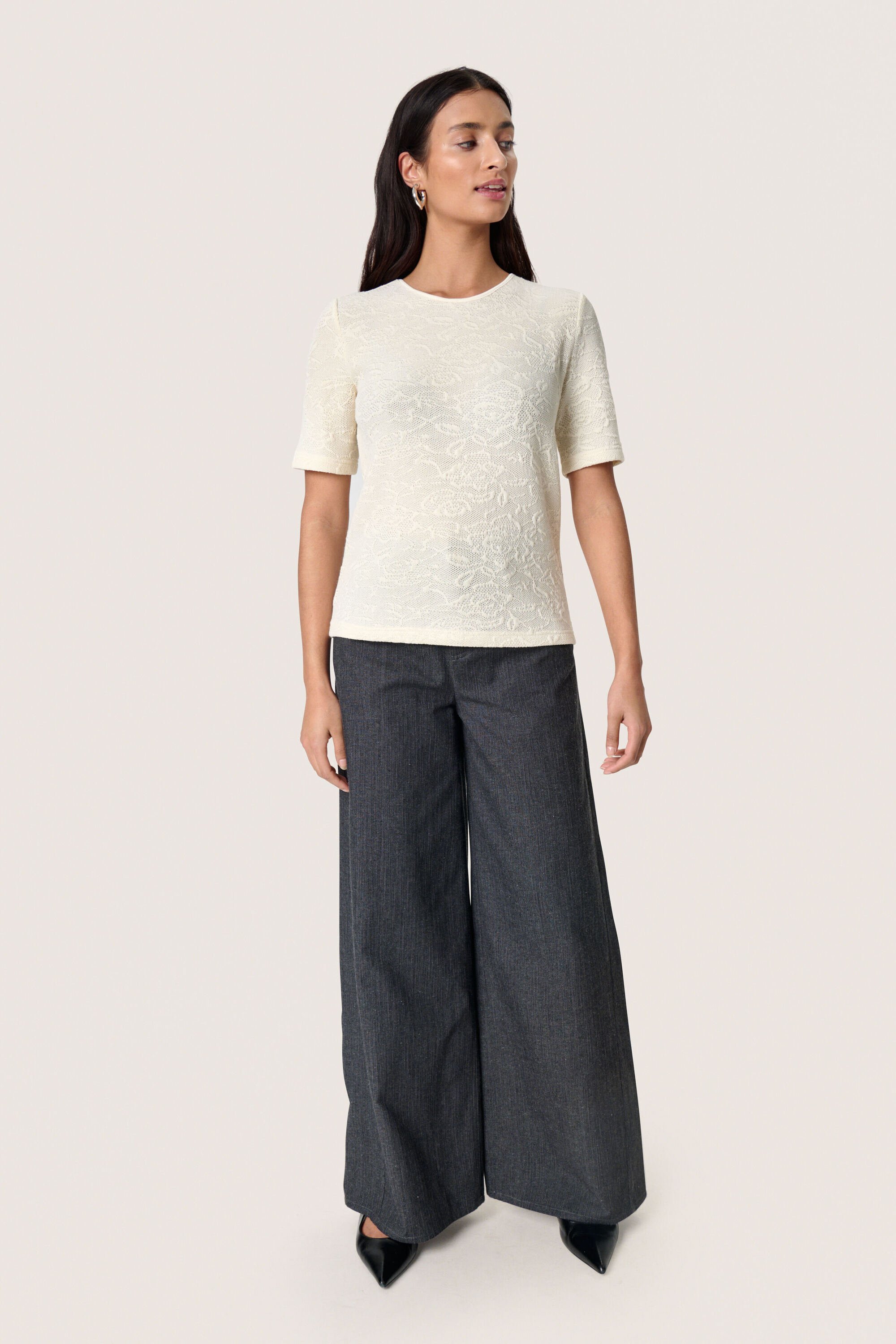 T-shirt SLLupina Gerade Passform white