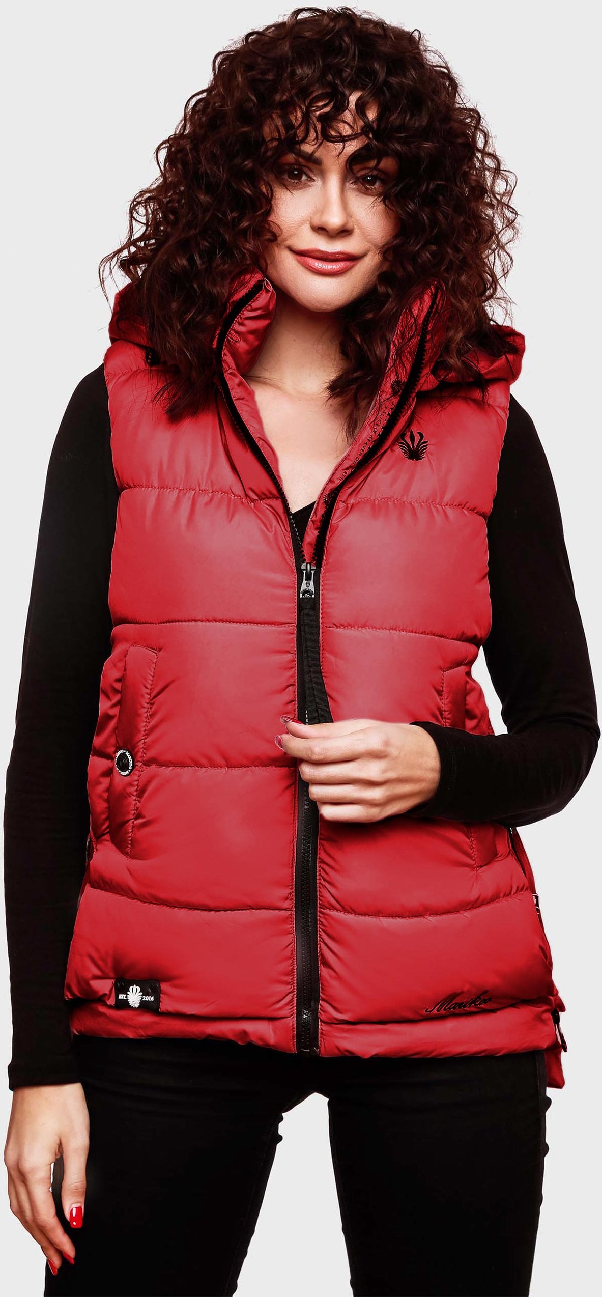 Thumbnail - Marikoo Damen Steppweste – Zarinaa, leicht mit abnehmbarer Kapuze