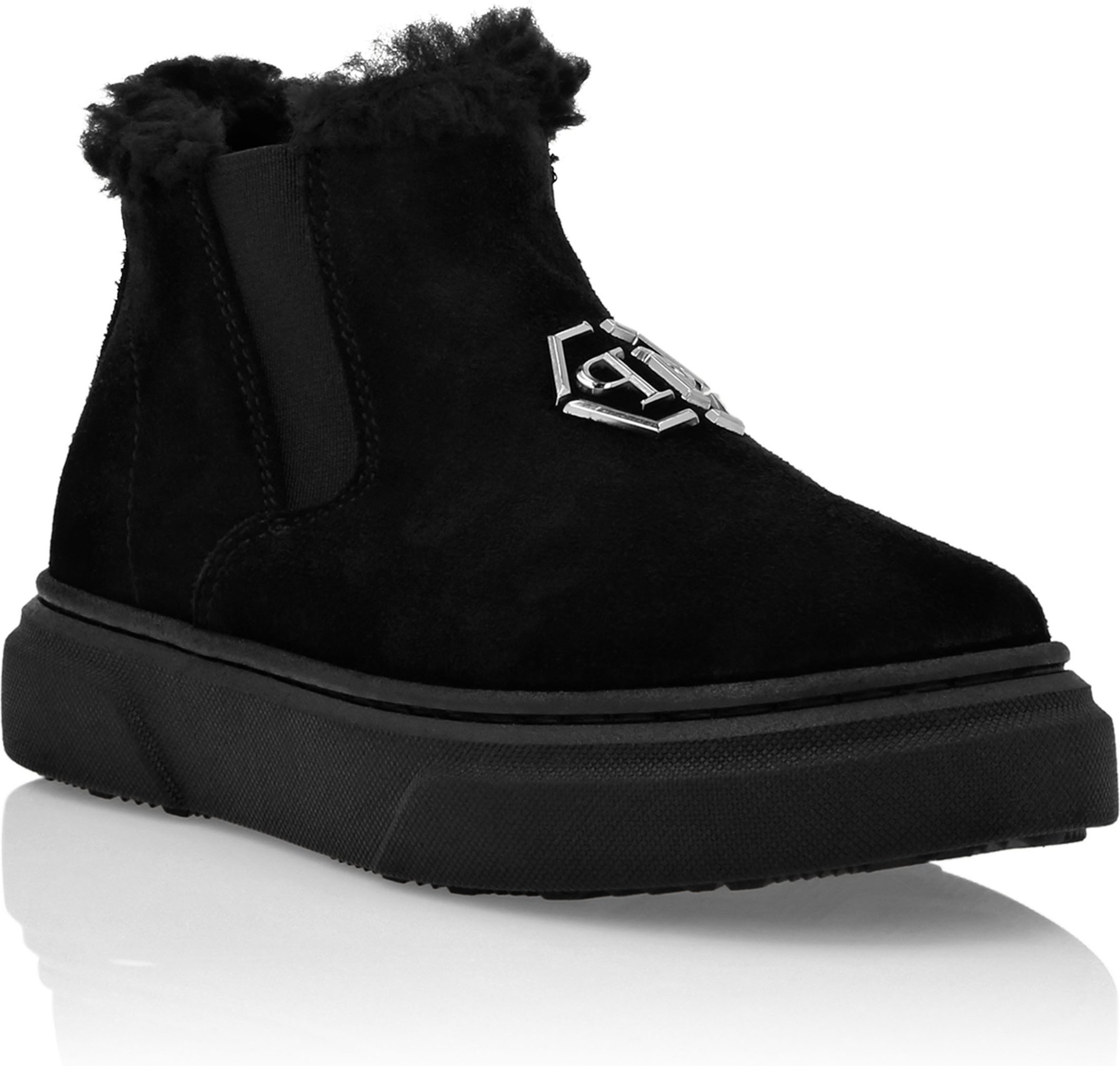 Eco Shearling Suede Anckle Boots