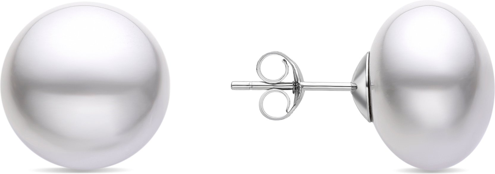 Luxenter Nandi 925 Sterling Silber und weiße Perle rhodiniert Ohrringe