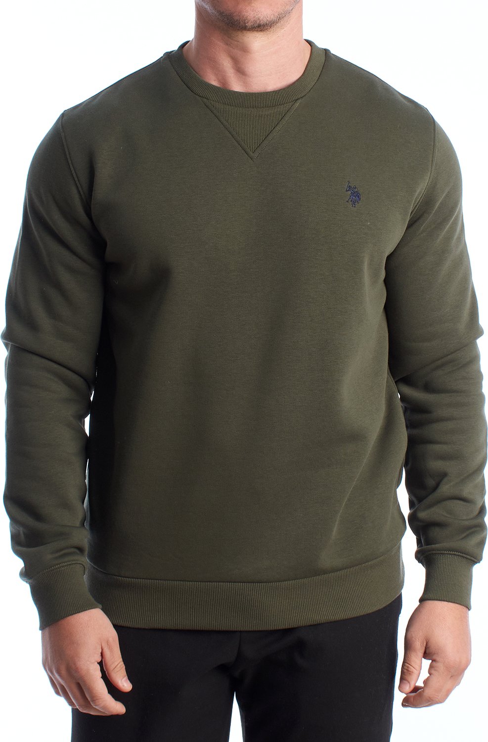 Herren-Fleece-Sweatshirt mit Rundhalsausschnitt US42187035