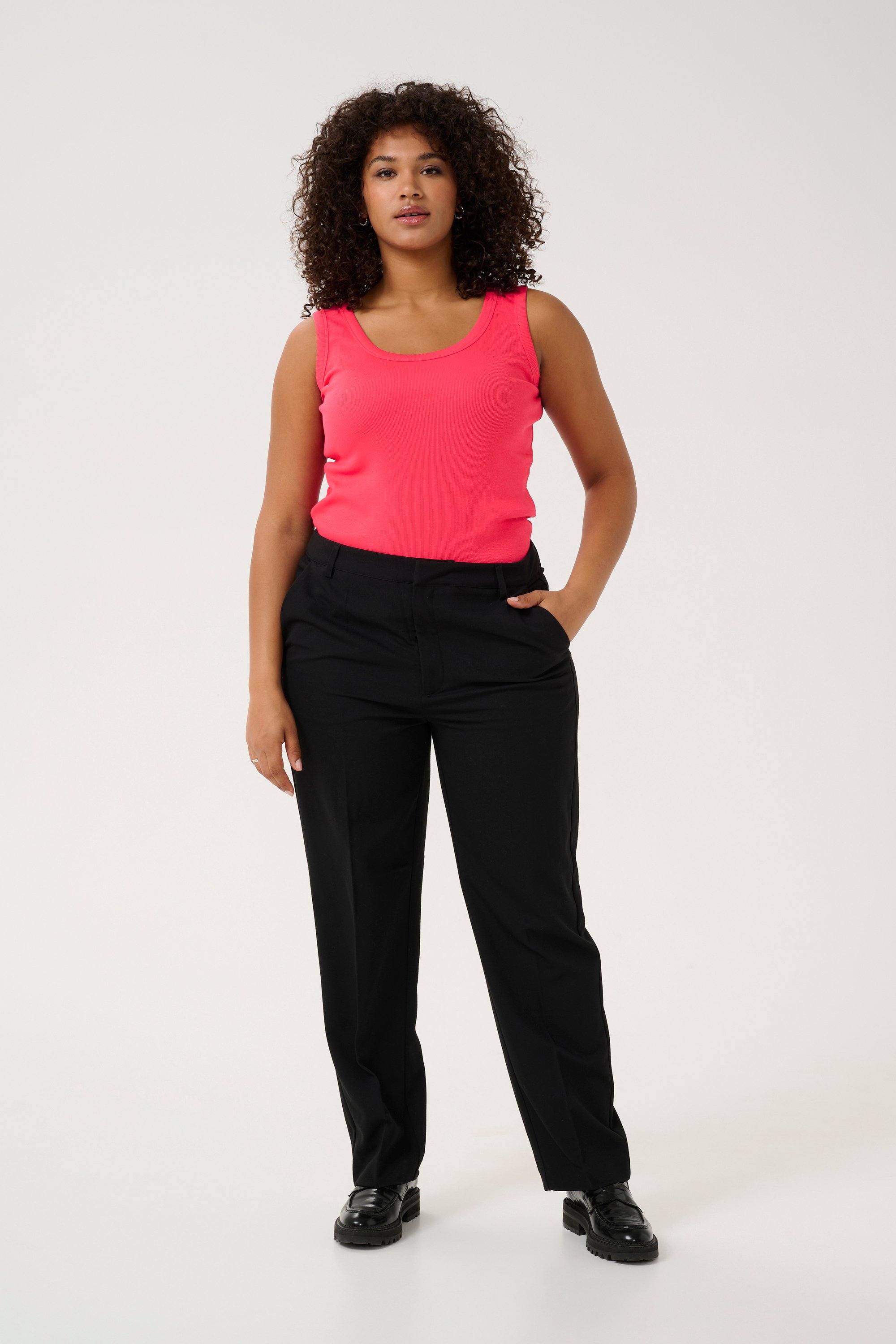 Jerseytop Tight fit Raspberry pink