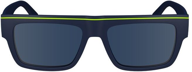 Quadratische Sonnenbrille mit Neon-Details