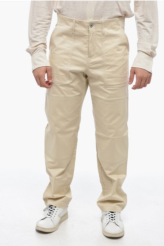 Baumwoll-Chinos von CROSS in Beige