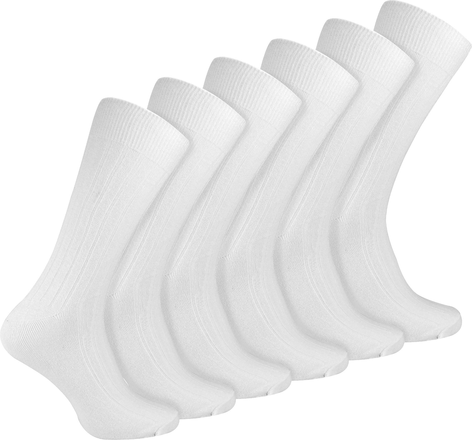 Herren Einfarbige Baumwollgemisch Rippstrick-Dresssocken