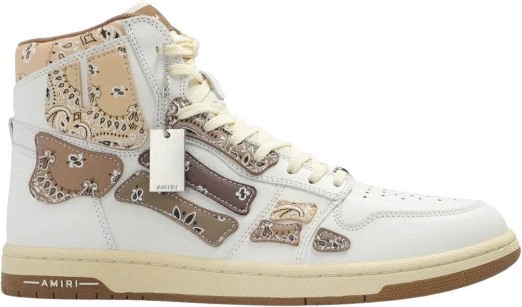 Amiri – Bandana-Skel-Top-High-Top-Sneaker in Weiss