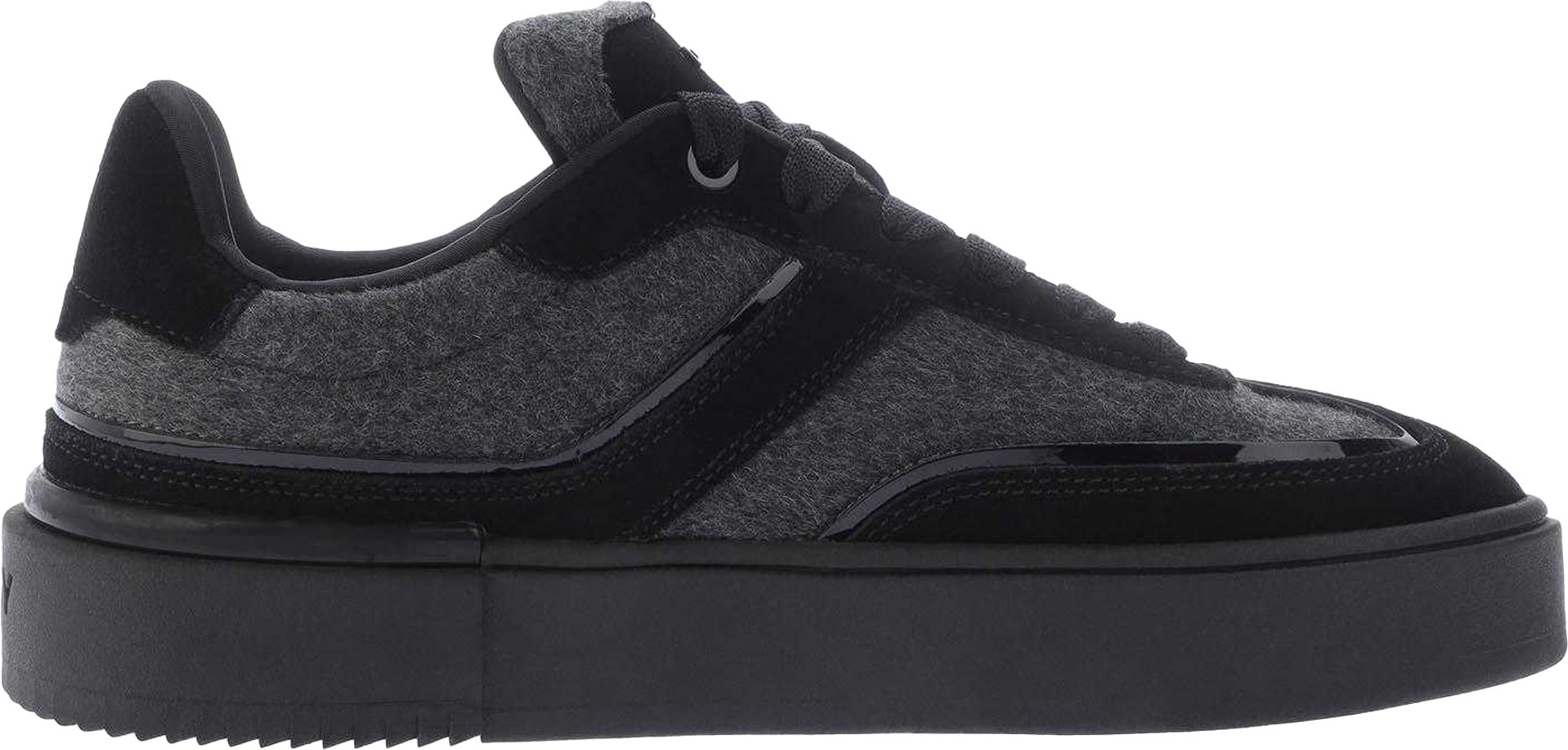 DKNY - "Bethan" Sneaker für Damen, Wildleder-Besatz, Zum Schnüren (Schwarz/Grau)