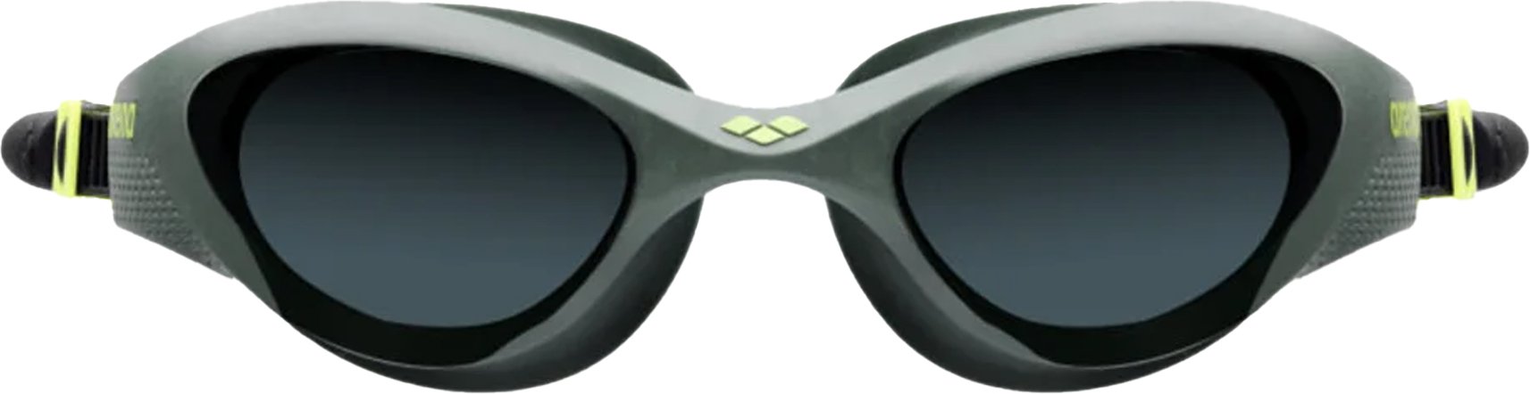 Arena - "The One" Schwimmbrille für Herren/Damen Unisex (Rauch-Grau/Grün/Schwarz)