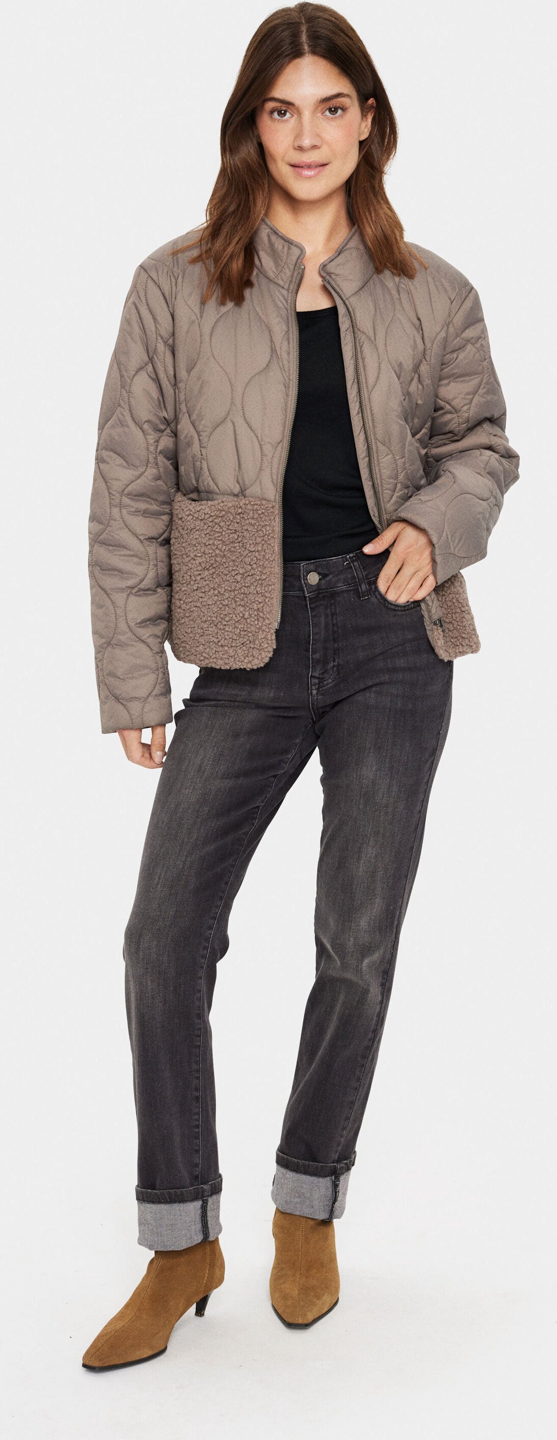 Jacke Gerade Passform Cinder grey