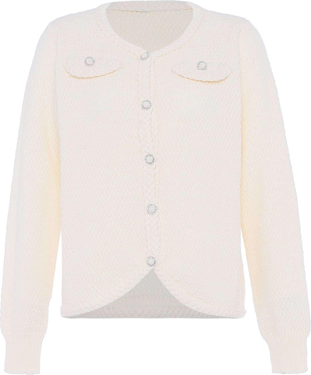 Faina Pullover Damen Wollweiß