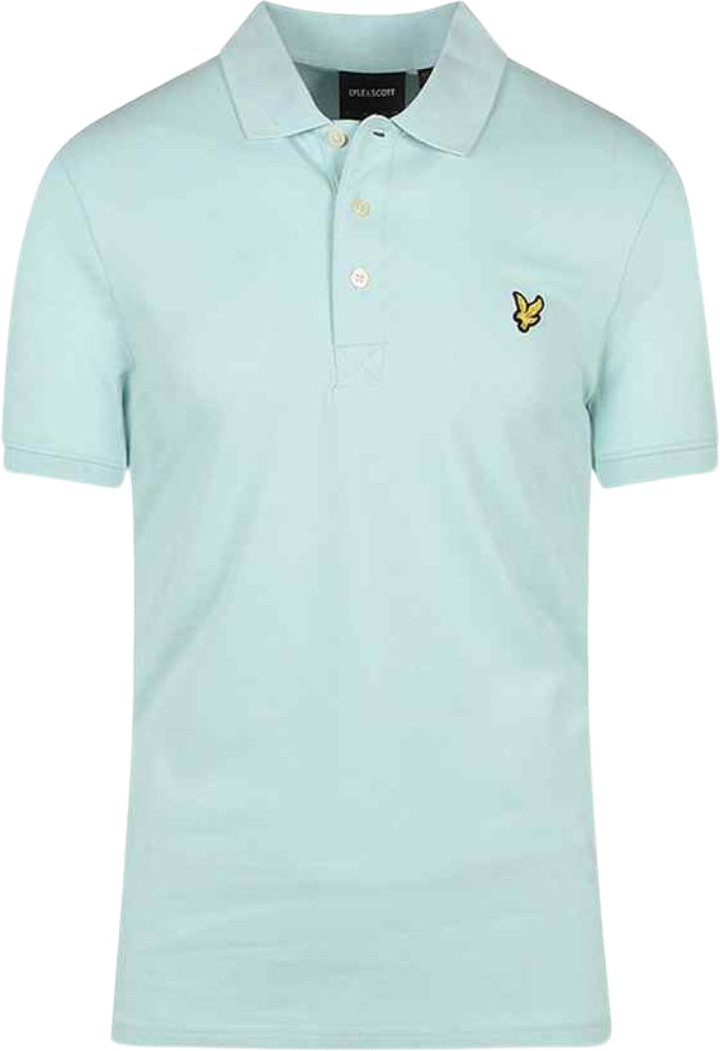 Lyle & Scott Brand Logo Clear Sky Poloshirt auf der Brust