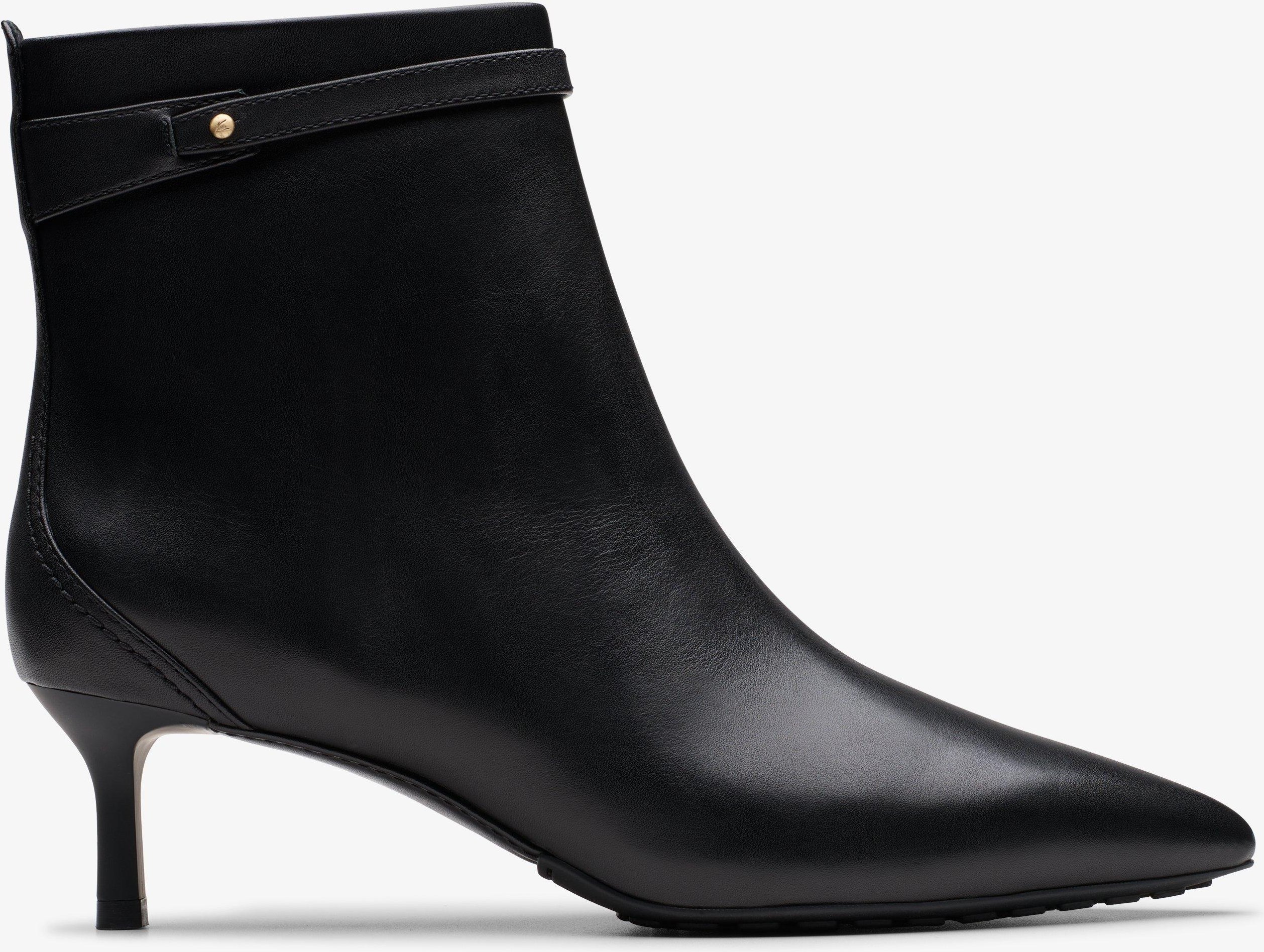 Adela Up Black Leather Stiefel