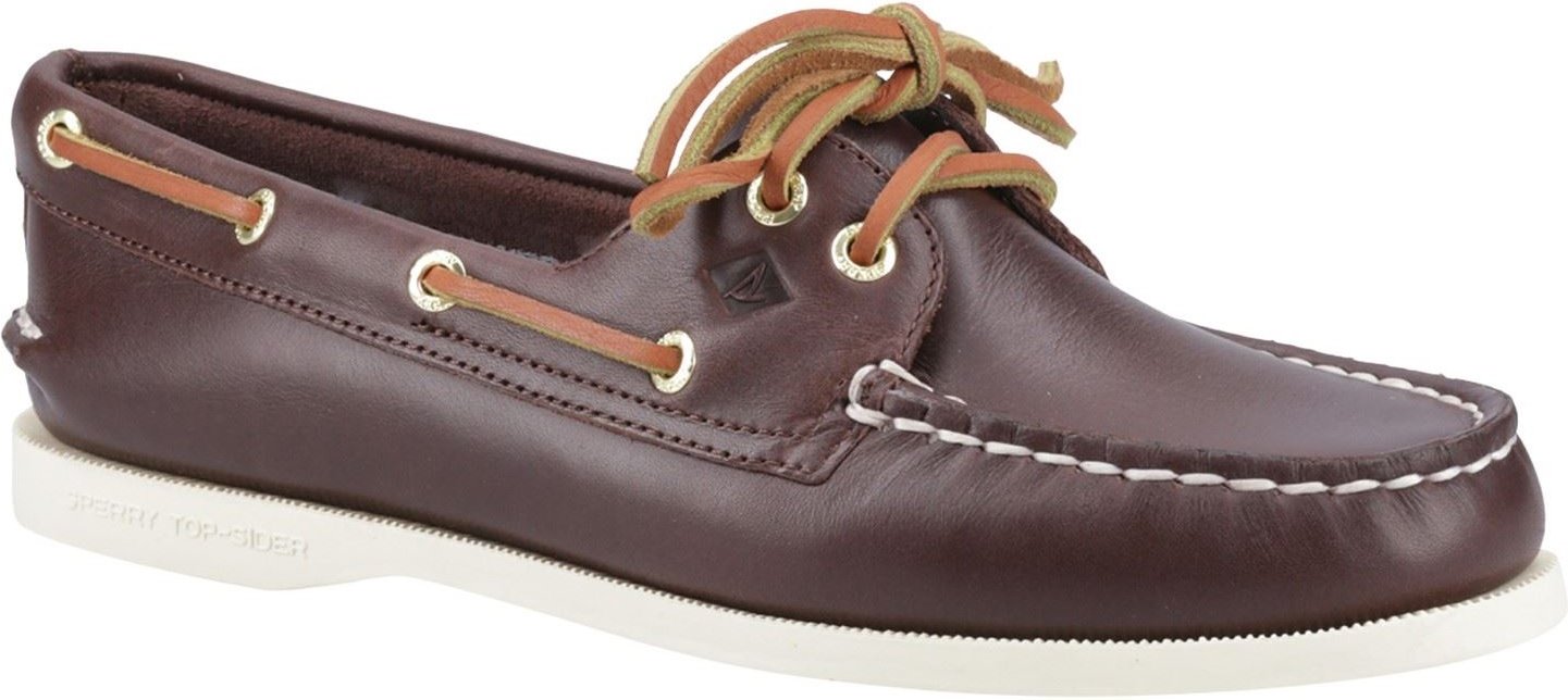Sperry Authentische 2-Augen-Leder-Herren-Braune Bootsschuhe