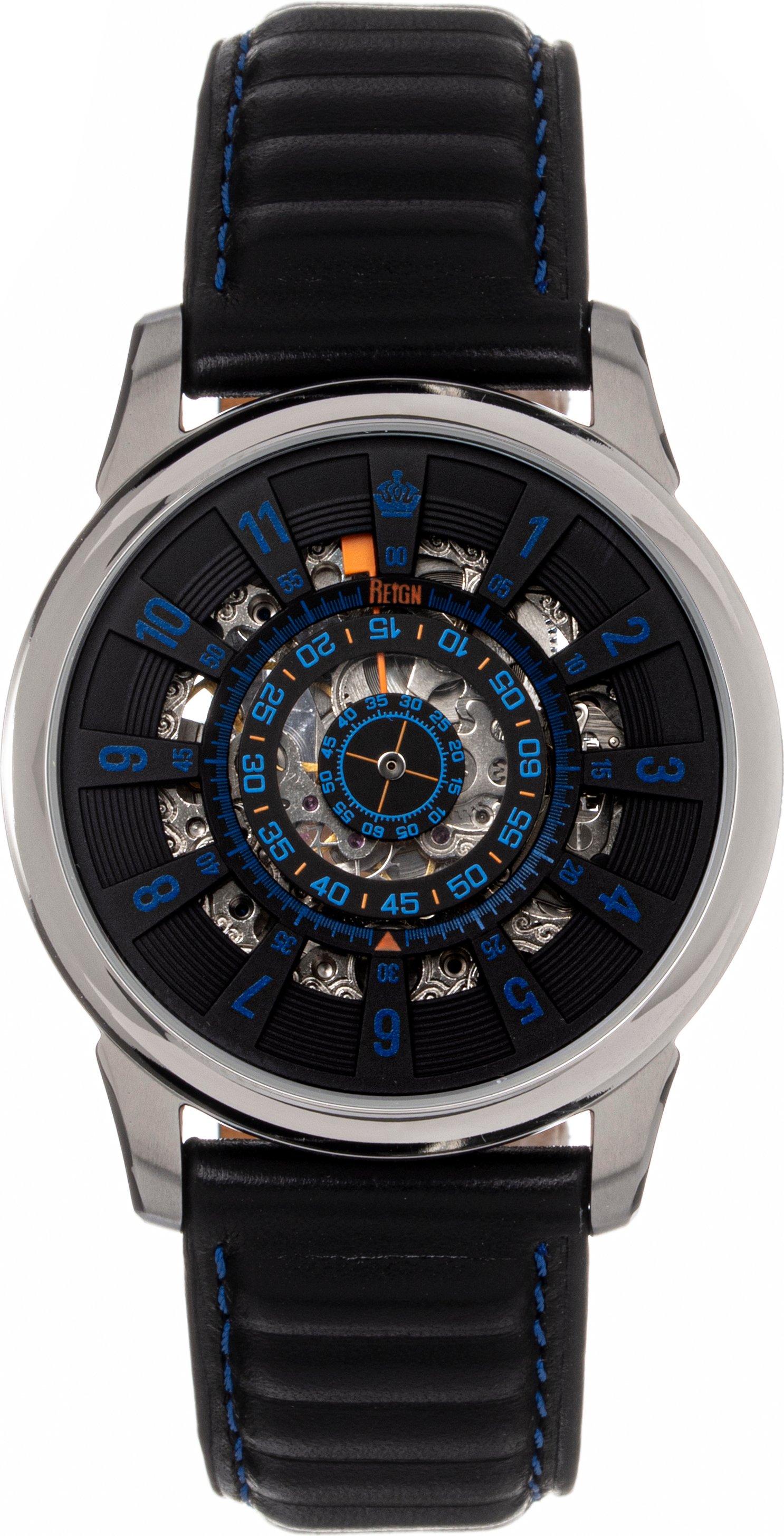 Reign Monterey Uhr mit skelettiertem Lederarmband