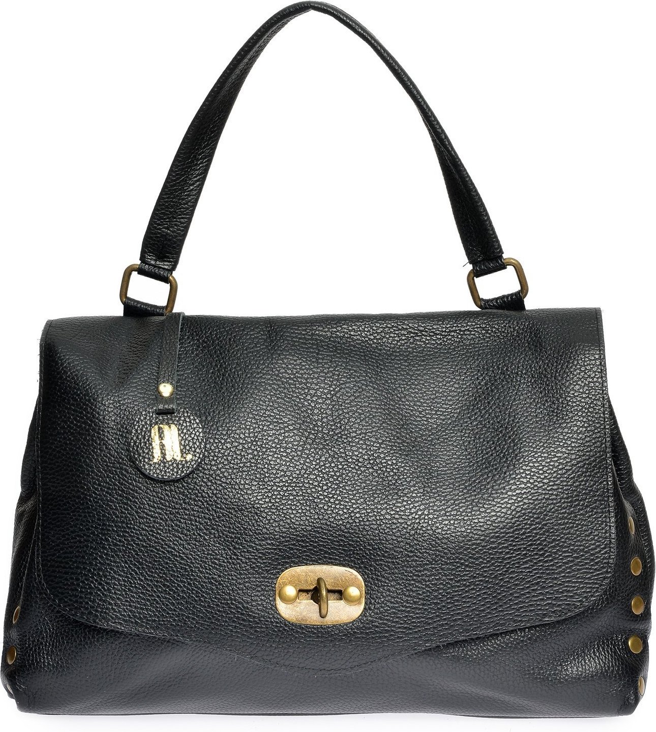 Anna Luchini Schwarz Rindsledertasche