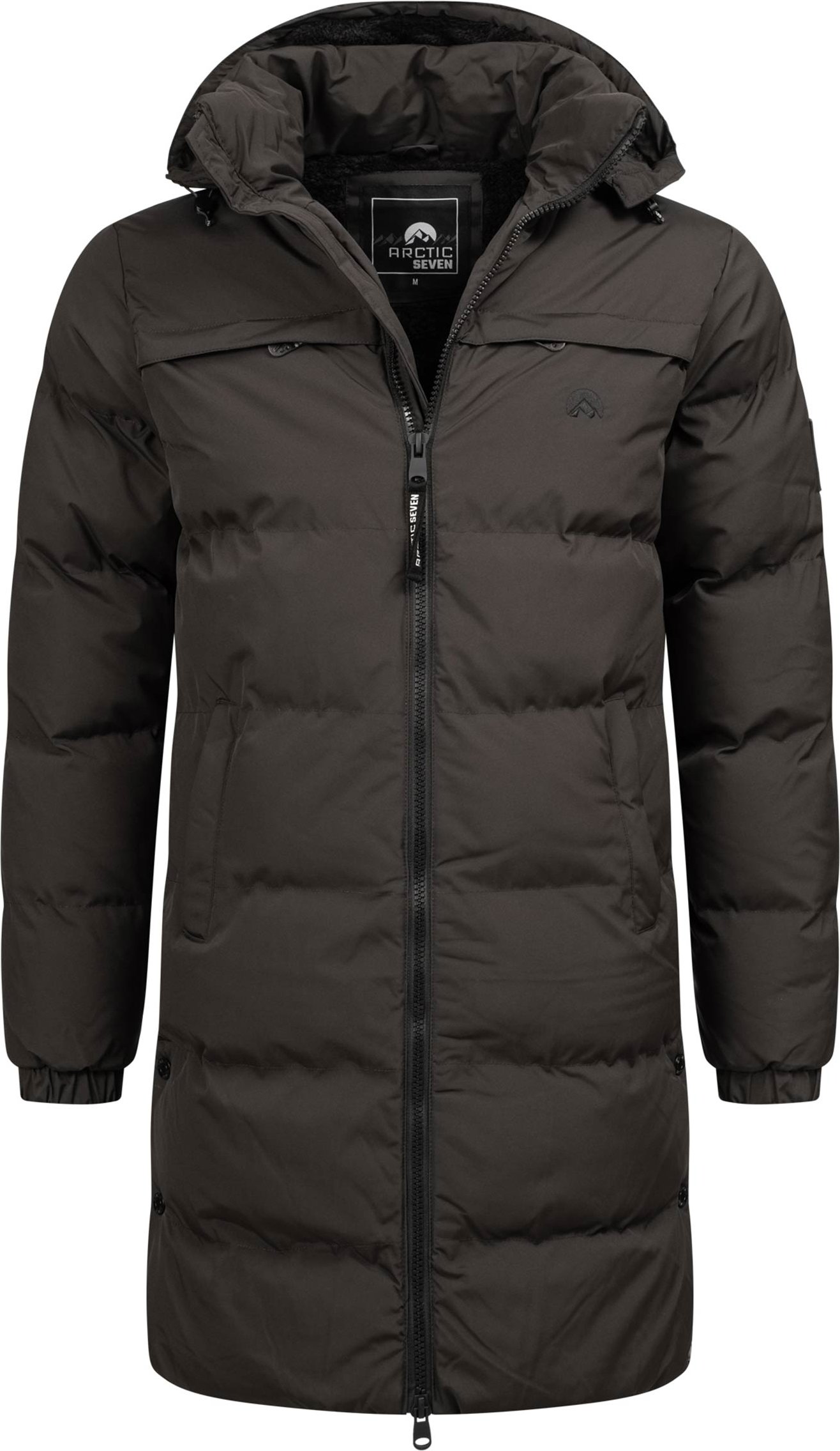Thumbnail - Arctic Seven Herren Winter Parka gesteppt Dunkelgrau