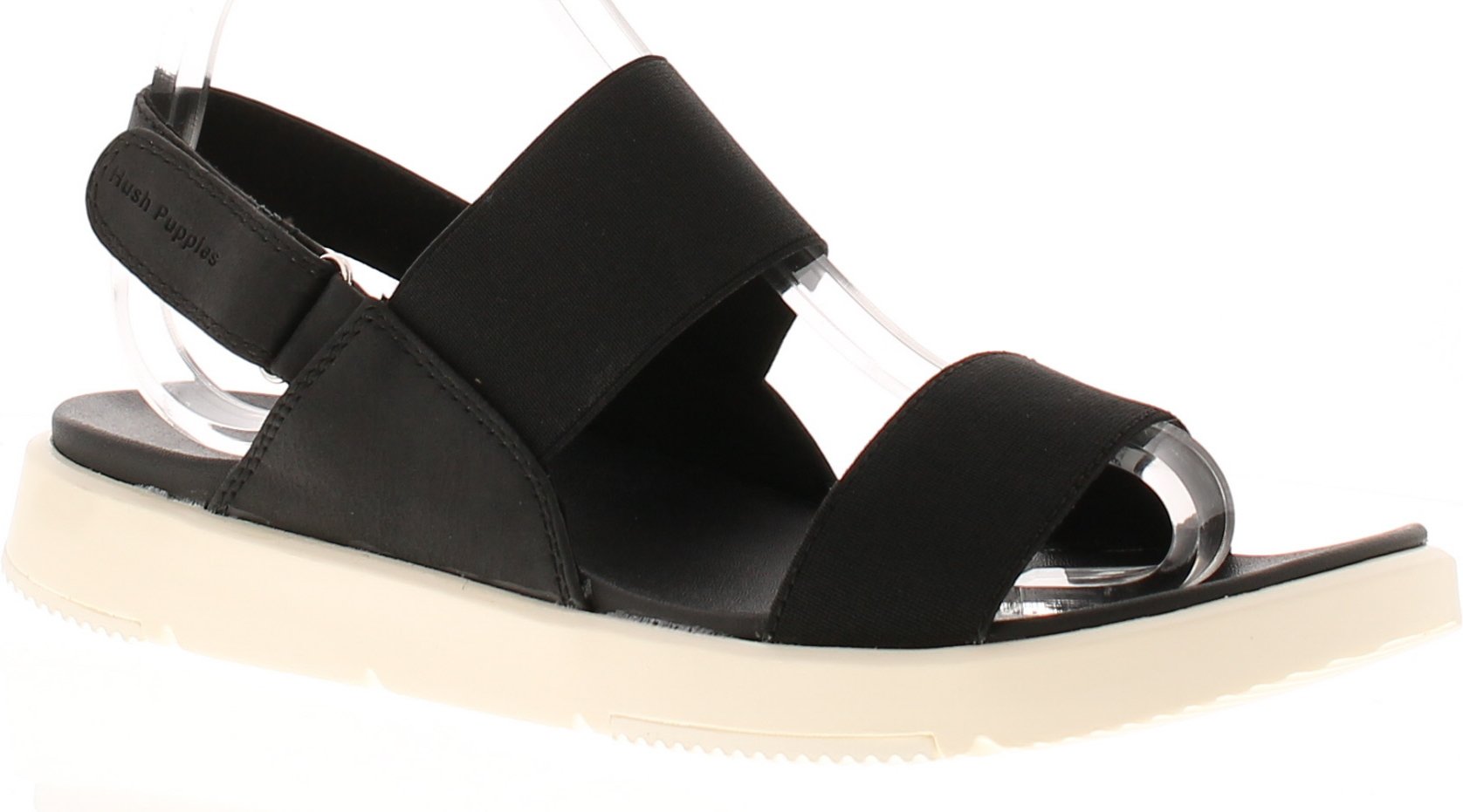 Hush Puppies Damen Sandalen Flach Selena Klettverschluss schwarz