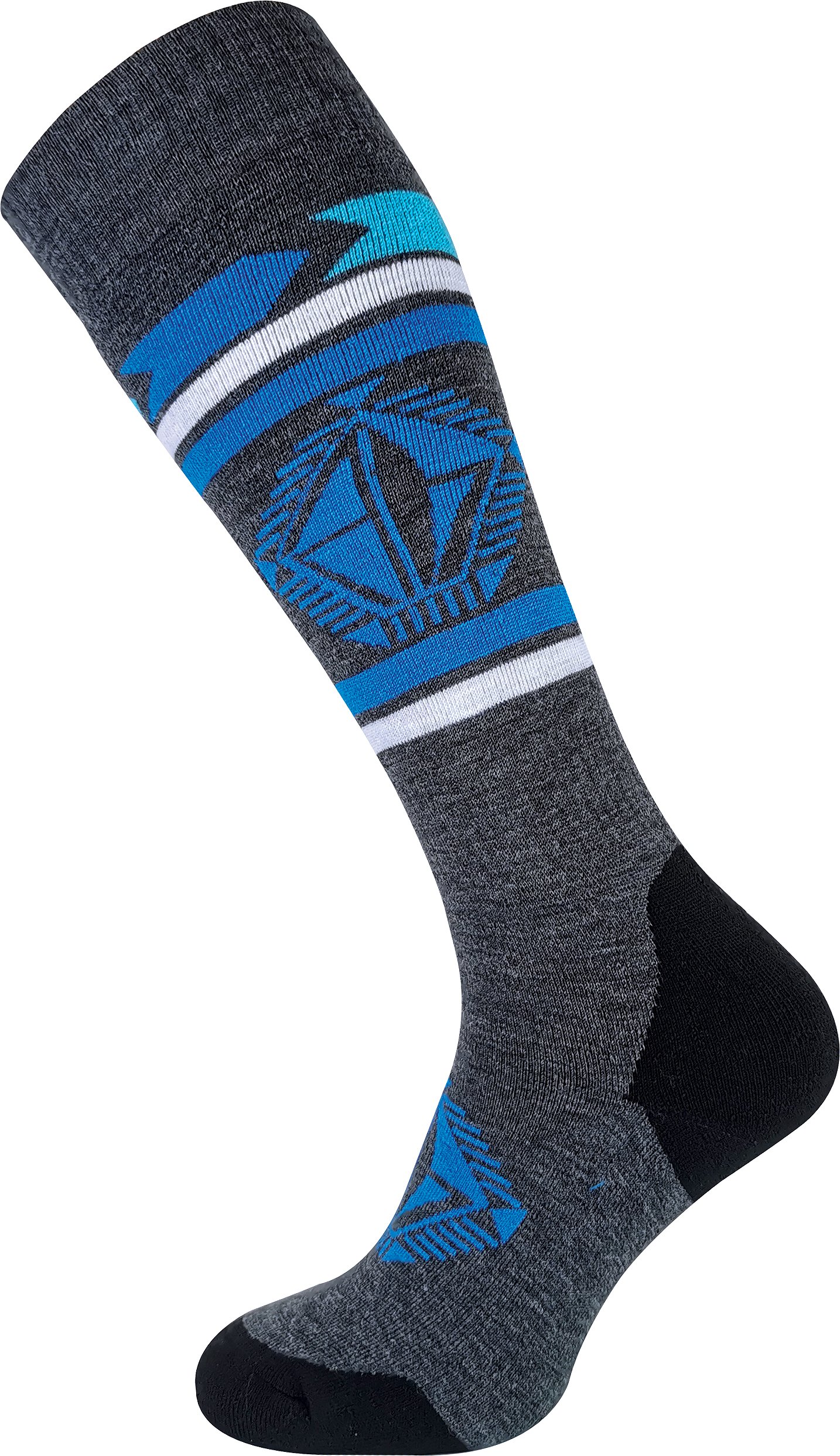 COMODO - Chaussettes Hautes de Snowboard Ski pour Hommes, Femmes - Gris Foncé