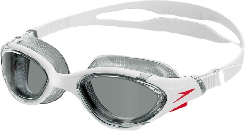 Speedo - "2.0" Passt sich dem Gesicht an Schwimmbrille für Herren/Damen Unisex (Weiß/Rauch-Grau)