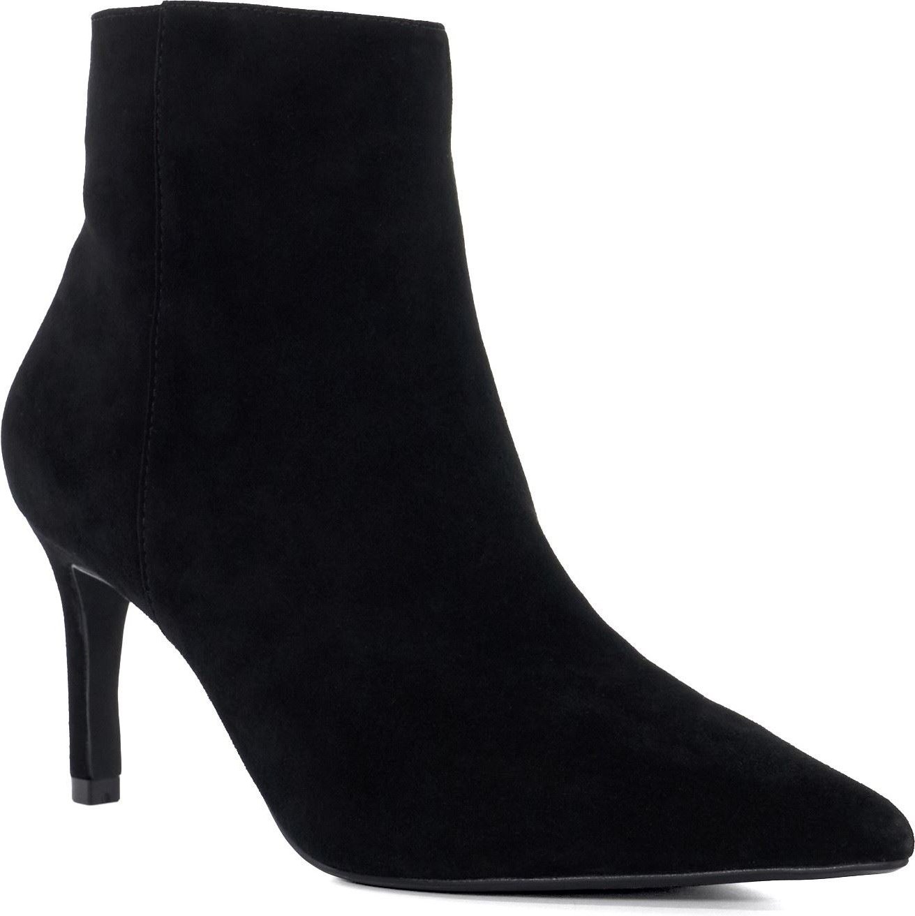 Dune Obsessively Damen Wildleder Schwarze Stiefeletten Mit Absatz