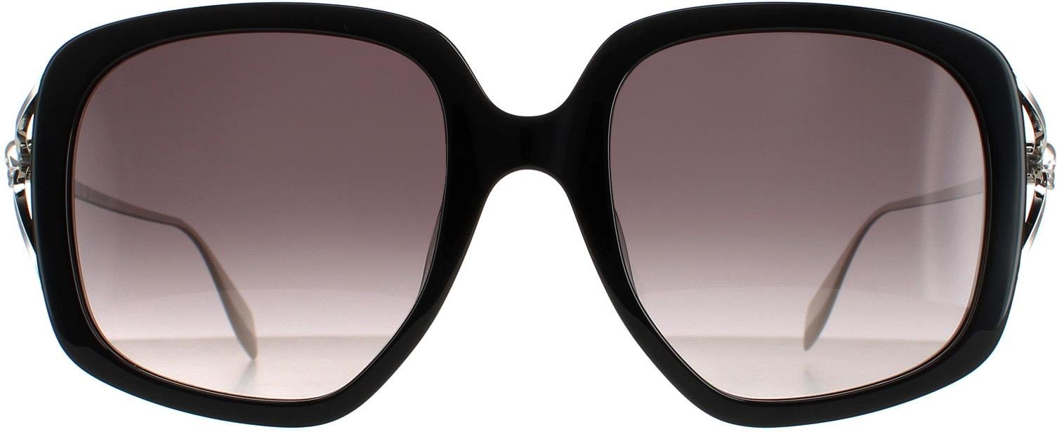 Alexander McQueen Square Womens Schwarz Silber Grau Gradient AM0374S