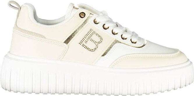 Laura Biagiotti Beigefarbene Polyester Damen Sneaker