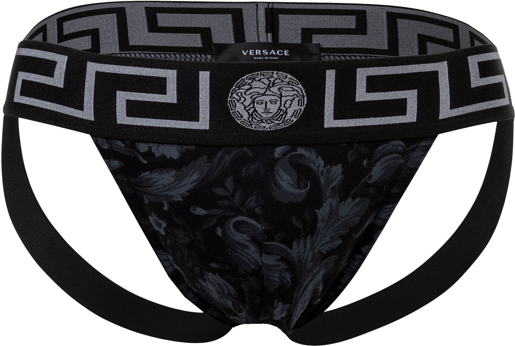 Versace Stretch Organic Jersey Barocco All Over Jockstrap