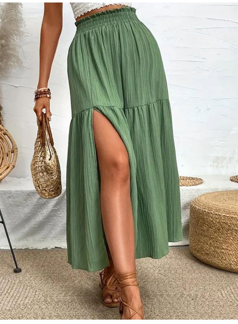 Damen-Rüschenspalte Rock