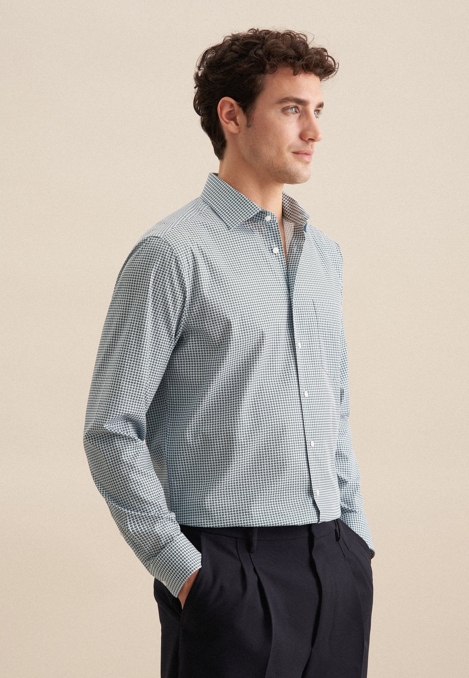 Business Hemd Herren Grün