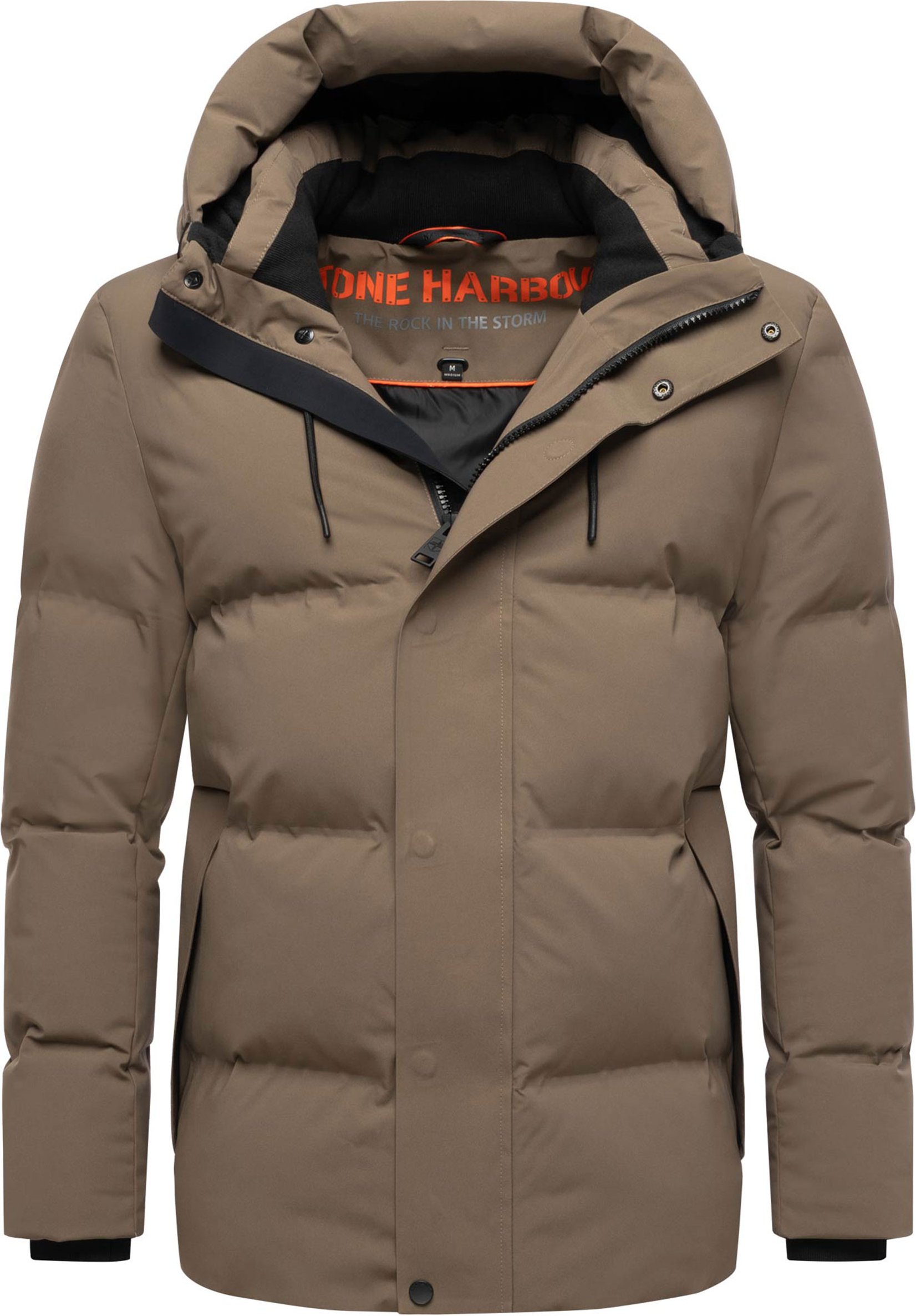 Stone Harbour Herren Winterjacke Taviaan mit Fleecekapuze & winddichtem Design