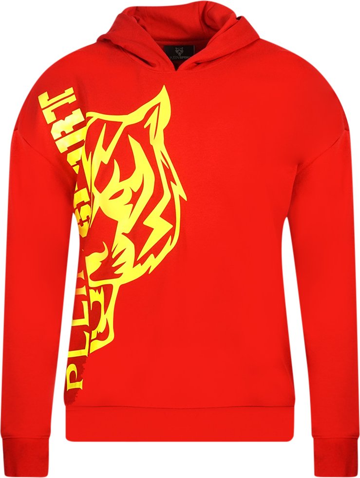 Plein Sport Seite Logo Rot Hoodie