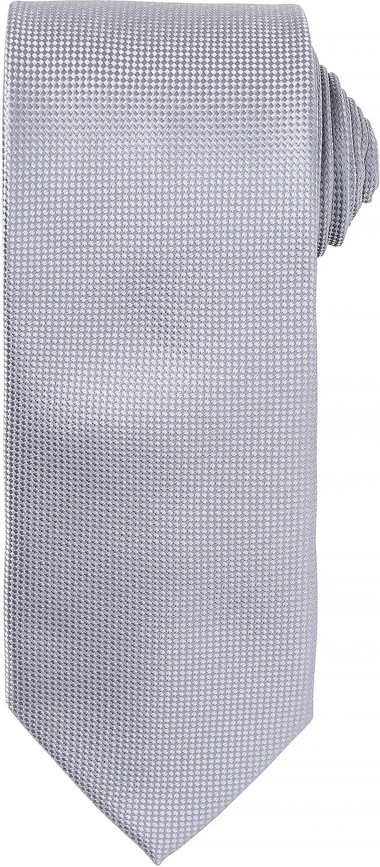 Premier Mens Micro Waffle Formal Work Krawatte (2er-Pack) (Silber)