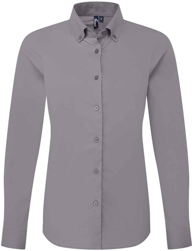 Premier - "Supreme" Formelles Hemd für Damen Langärmlig (Stahl)