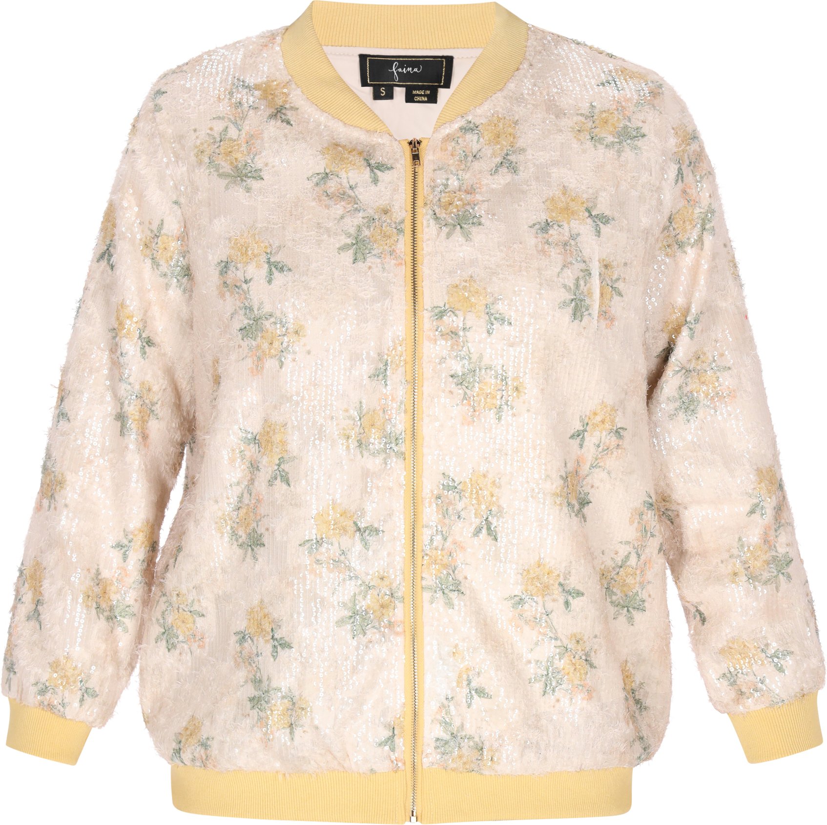 Faina Jacke Frauen cremeweiß gelb