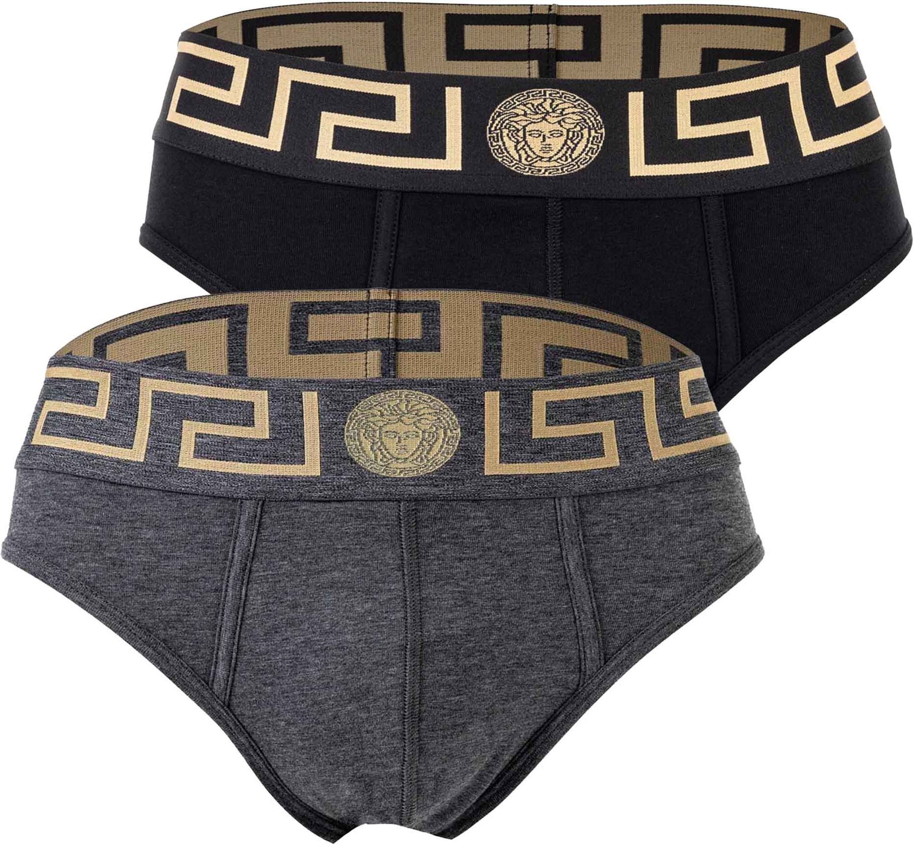 Versace Bi-Pack  Jersey Topeka Bi-Stretch Cotton Organic New Logo Brief