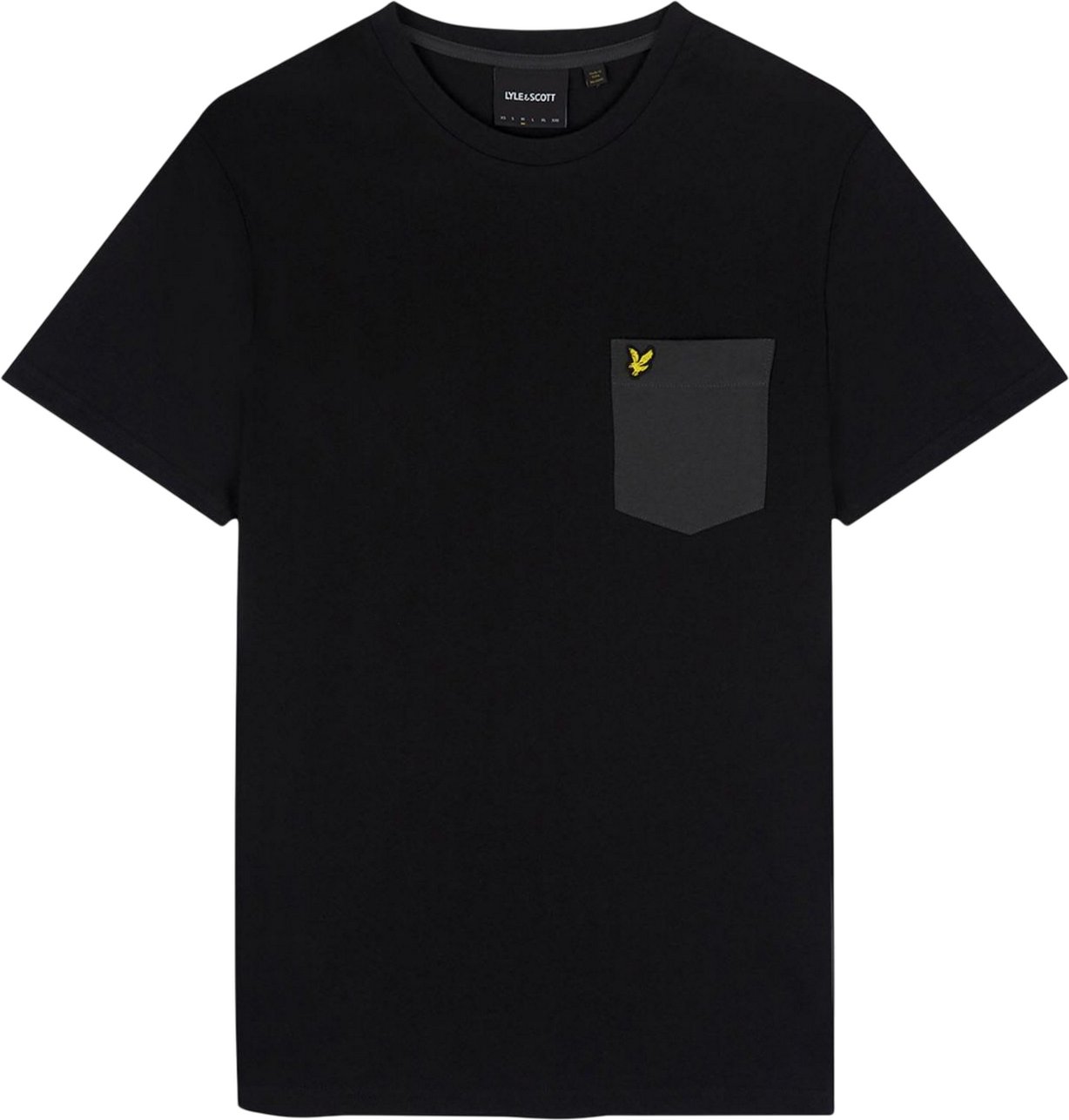 Lyle & Scott - T-Shirt Kontrasttasche für Herren (Schwarz/Grau)